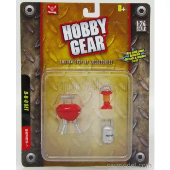 Hobby Gear - Accessories Set 3X Barbecue - Bbq Silver Red