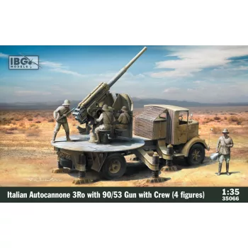   IBG - 1/35 Italian Autocannone 3Ro with 90/53 Gun and Crew (4 figures)