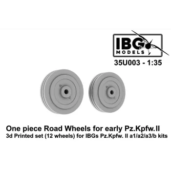  IBG - 1/35 One piece road wheels for Pz.II a1/a2/a3/b kit (3d  printed)