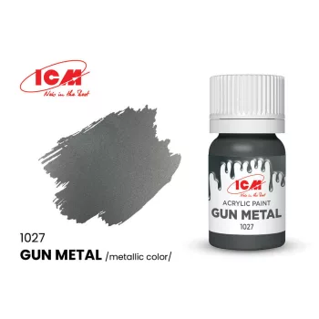 ICM - METALLIC COLORS Gun metal bottle 12 ml