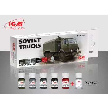 ICM - Acrylic paint set for Soviet trucks 6  12 ml