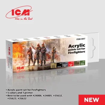   ICM - ICM Firefighters - acrylic paint set 6 bottles х 12 ml