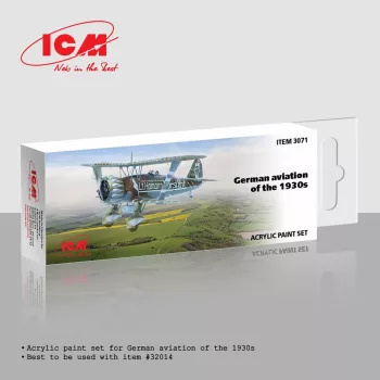   ICM - Acrylic Paint Set for German aviation of the 1930s 6 x12 ml
