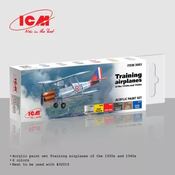   ICM - Acrylic paint set Training airplanes of the 1930s and 1940s