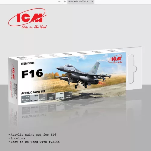 ICM - Acrylic paint set for F16
