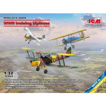   ICM - WWII training biplanes (Bücker Bü 131D, DH.82A Tiger Moth, Stearman PT-17)