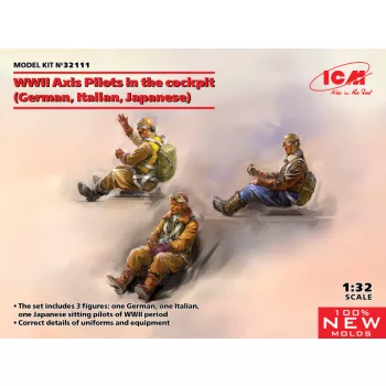   ICM - WWII Axis Pilots in the cockpit (German, Italian, Japanese)