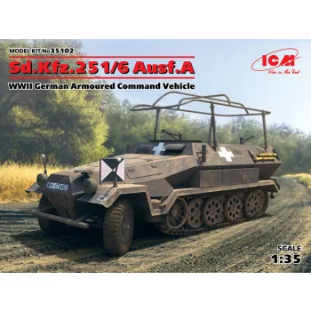   ICM - Sd.Kfz.251/6 Ausf.A WWII German Armoured Command Vehicle