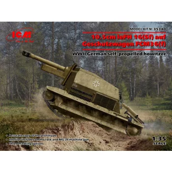   ICM - 10.5cm leFH 16(Sf) auf Geschutzwagen FCM36(f), WWII German self-propelled howitzer