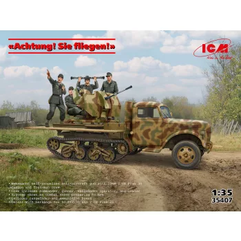   ICM - Achtung! Sie fliegen! (Sd.Kfz.3b with 2 cm Flak 38 and crew)