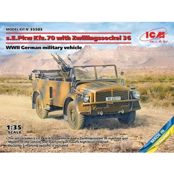   ICM - s.E.Pkw Kfz.70 with Zwillingssockel 36, WWII German military vehicle