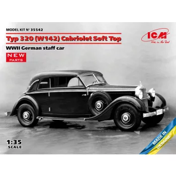   ICM - Typ 320 (W142) Cabriolet Soft Top, WWII German staff car