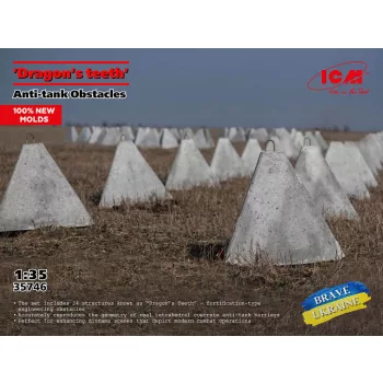   ICM - 'Dragon's teeth', ?nti-tank Obstacles (100% new molds)