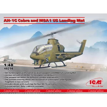 ICM - 1:48 ICM AH-1G Cobra and M8A1 US Landing Mat