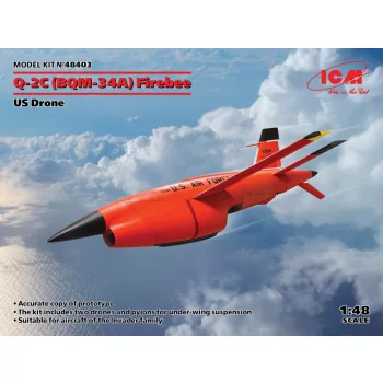   ICM - Q-2C (BQM-34A) Firebee, US Drone (2 airplanes and pilons) (100% new molds)