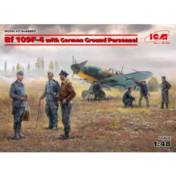 ICM - Bf 109F-4 with German Ground Personnel