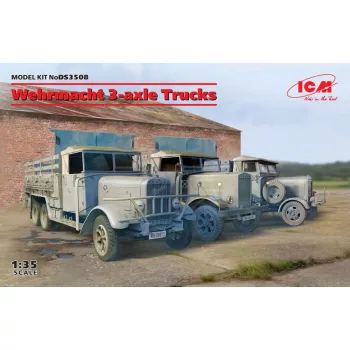   ICM - Wehrmacht 3-axle Trucks (Henschel 33D1, Krupp L3H163, LG3000)