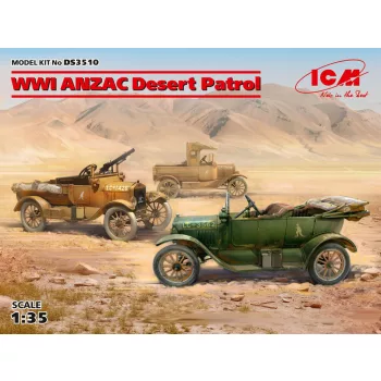   ICM - WWI ANZAC Desert Patrol (Model T LCP, Utility, Touring)
