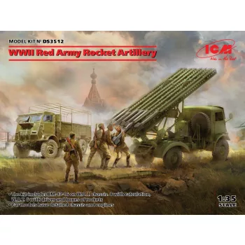   ICM - WWII Red Army Rocket Artillery (BM-13-16 on W.O.T. 8 chassis, Model W.O.T. 6, WWII Soviet BM-13-16 MLRS Vehicle Crew, RKKA Drivers (1943-1945))