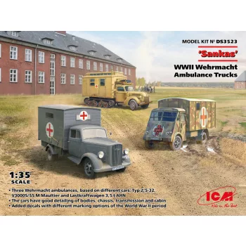   ICM - 1:35 ICM  'Sankas'   WWII Wehrmacht Ambulance Trucks