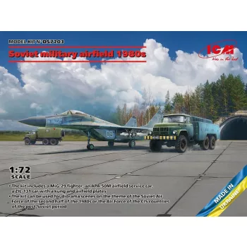   ICM - Soviet military airfield 1980s(Mikoyan-29 9-13,APA-50M(ZiL-131),ATZ-5 SovPAG-14
