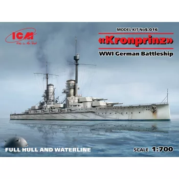 ICM - Kronprinz fullhull & waterline WWI German Battleship