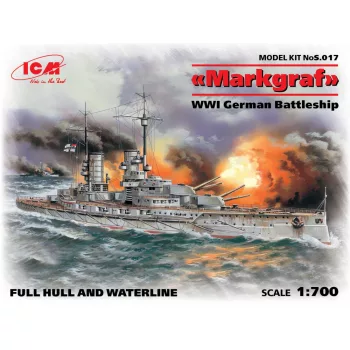 ICM - Markgraf (full hull & waterline) WWI German Battleship