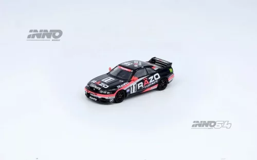 Inno Models - Nissan Skyline GT-R R33 #11 RAZO TRAMPIO N1 Super Endurance Series SENDAN HIGHLAND 1995 Winner Black/Red/White