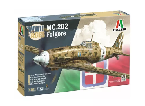 Italeri - 1:72 Italian Fighter Aircraft Macchi MC.202 Folgore Aces, WWI
