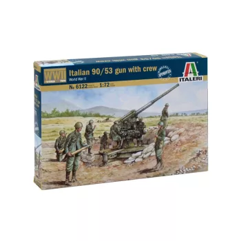 Italeri - 1:72 Italian 90/53 gun with Crew, WWII