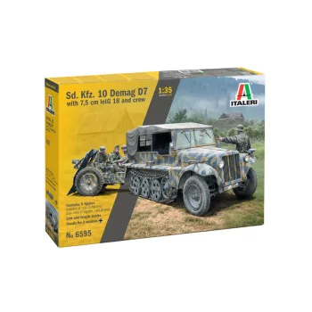 Italeri - Sd. Kfz. 10 Demag D7 With 7,5 Cm Leig 18 And Crew
