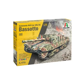   Italeri - 1:35 Italian self-propelled gun Semovente M43 da 105/25 Bassotto - New moulds