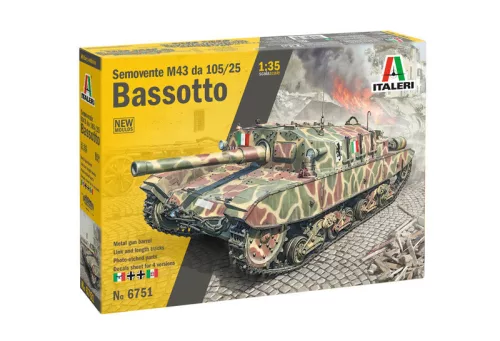 Italeri - 1:35 Italian self-propelled gun Semovente M43 da 105/25 Bassotto - New moulds
