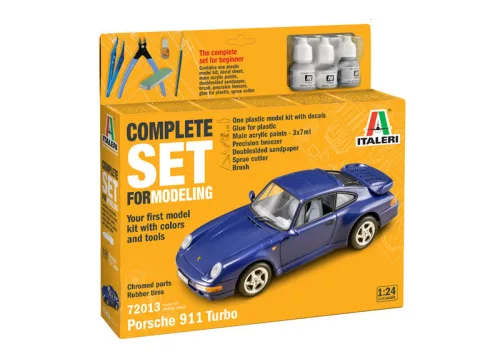 Italeri - 1:24 Porsche 911 Turbo - Complete Set For Modeling - Starter kit