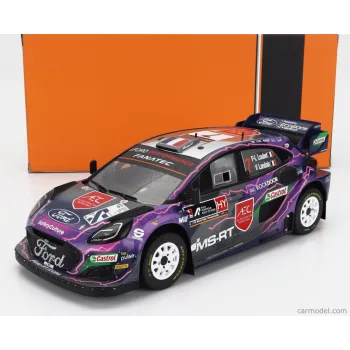  Ixo-Models - Ford England Puma Rally1 Red Bull Team Ford World Rally M-Sport N 7 4Th Rally Acropolis 2022 P.L.Loubet - V.Landais Purple Yellow Black