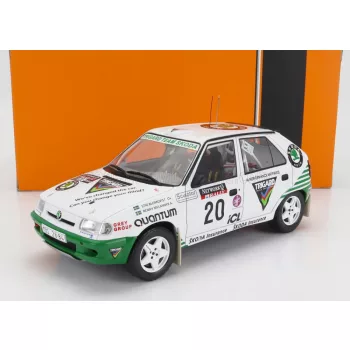   Ixo-Models - SKODA FELICIA N 20 RALLY RAC LOMBARD 1995 S.BLOMQVIST - B.MELANDER WHITE GREEN