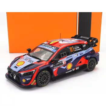   Ixo-Models - HYUNDAI i20 N RALLY1 TEAM SHELL MOBIS WRT N 11 3rd RALLY MONTECARLO 2023 THIERRY NEUVILLE - MARTIJN WYDAEGHE 2 TONE BLUE RED