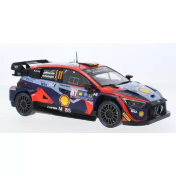   Ixo-Models - HYUNDAI i20 N RALLY1 TEAM SHELL MOBIS WRT N 11 3rd RALLY MONTECARLO 2023 THIERRY NEUVILLE - MARTIJN WYDAEGHE 2 TONE BLUE RED