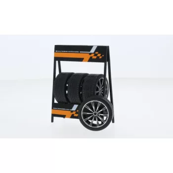 Ixo-Models - IXO, Zubehör RS3 Wheels, schwarz/silber, 1:18