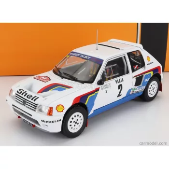   Ixo-Models - Peugeot 205 T16 N 2 Rally Montecarlo 1985 A.Vatanen - T.Harryman White Blue Red