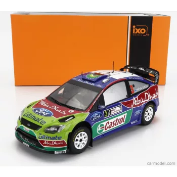   Ixomodels - Ford England Focus Rs Wrc09 N 3 2Nd Rally Sardinia Italy 2009 M.Hirvonen - J.Lehtinen Blue Red Green