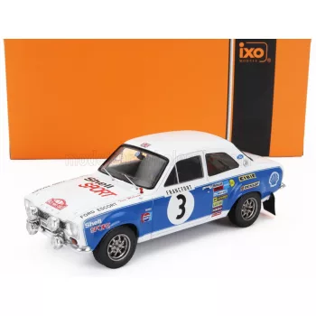   Ixo-Models - FORD ENGLAND ESCORT MKI RS 1600 (night version) N 3 RALLY MONTECARLO 1973 TIMO MAKINEN - HENRY LIDDON BLUE WHITE