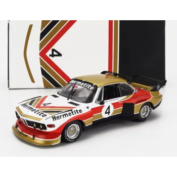   Ixo-Models - BMW 3.5 CSL gr.5 TEAM BMW HERMETITE N 4 WINNER 6h SILVERSTONE 1976 JOHN FITZPATRICK - TOM WALKINSHAW WHITE GOLD RED