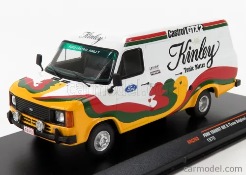 Ixo-Models - Ford England Transit Mkii Van Kinley Team Belgium 1978 White Red Green Yellow
