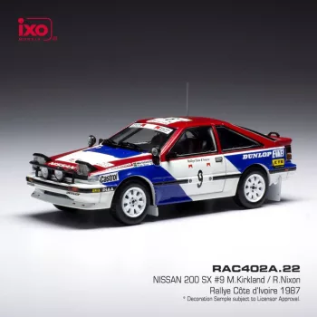   Ixo-Models - 1:43 Nissan 200 SX - No.9 - Rallye Cote d Ivoire - H.Kirkland/R.NIxon - 1987