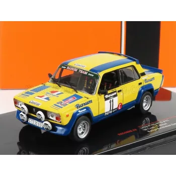   Ixo-Models - LADA FIAT 2105 VFTS N 11 2nd RALLY VALASSKA ZIMA 1984 M.LANK - T.MILO YELLOW BLUE
