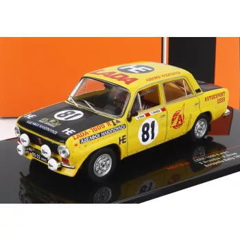   Ixo-Models - LADA FIAT 1600R N 81 ALLY ACROPOLIS 1977 S.BRUNDZA - A.BRUM YELLOW MATT BLACK