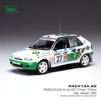   Ixo-Models - 1:43 Skoda Felicia Kit Car - No.27 - Rallye WM - Rally Schweden - E.Triner/P.Stanc - 1995