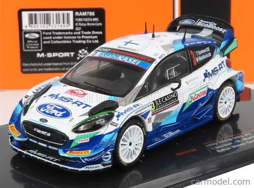 Ixo-Models - Ford England Fiesta Wrc N 3 Rally Montecarlo 2021 T.Suninen - M.Markkula Blue White