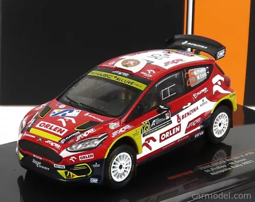 Ixo-Models - Ford England Fiesta R5 Mkii N 25 Rally Acropolis 2021 M.Prokop - M.Ernst Red White Blue
